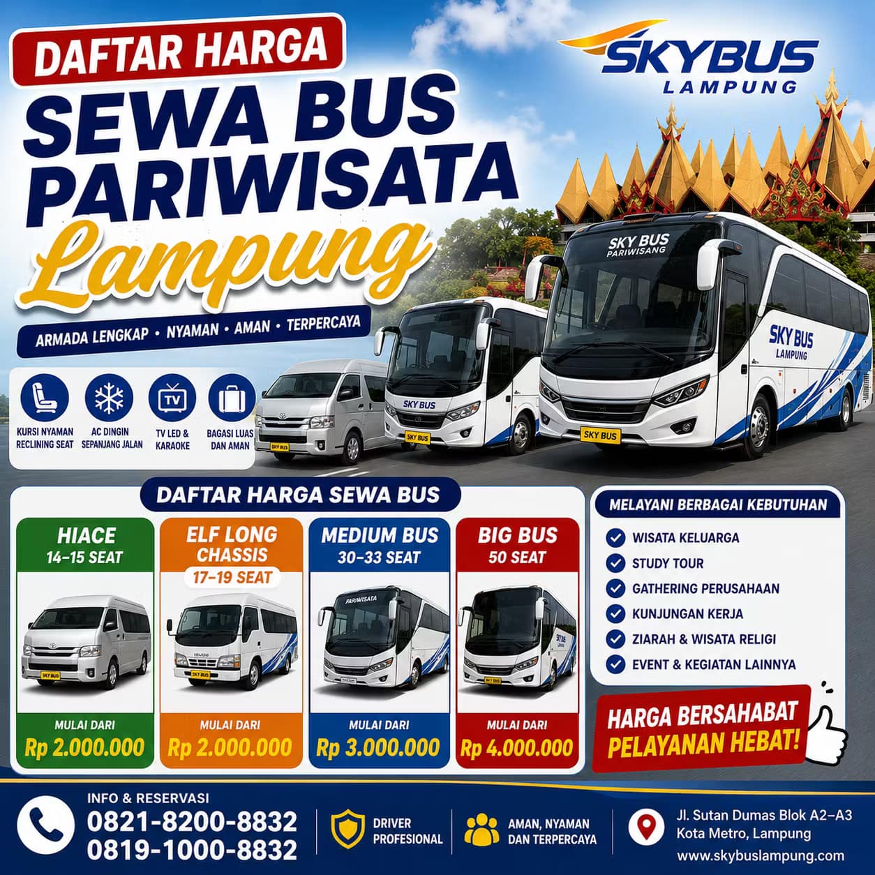 Sewa Bus Pariwisata Lampung