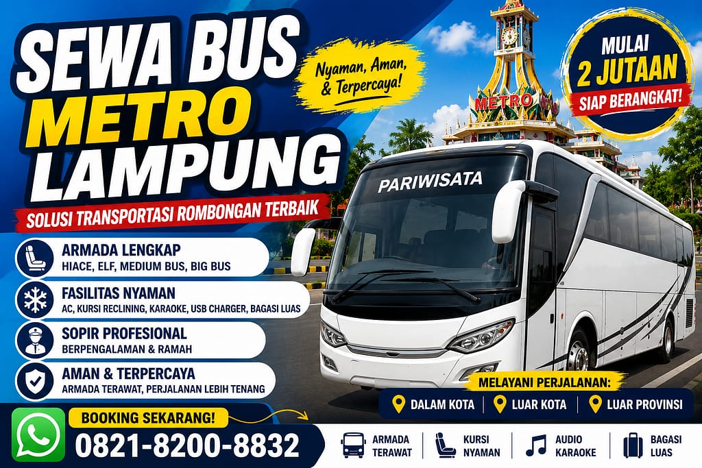 Sewa Bus pariwisata metro lampung