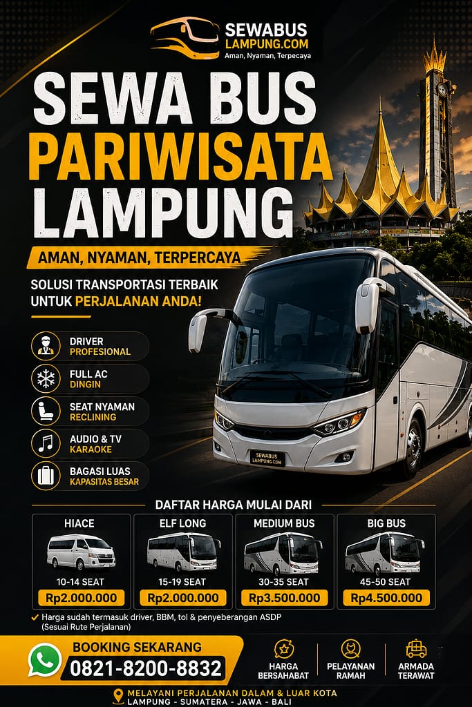 Sewa Bus Pariwisata Bandar Lampung Terbaru (2)