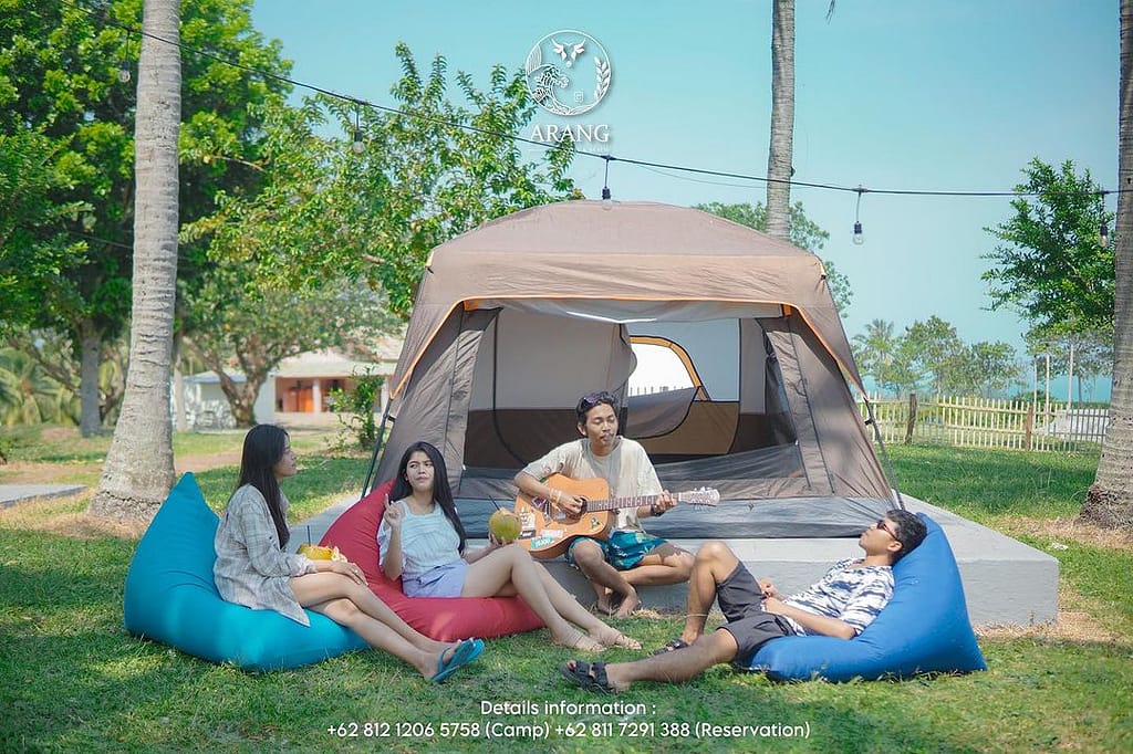Camping di pantai arang lampung
