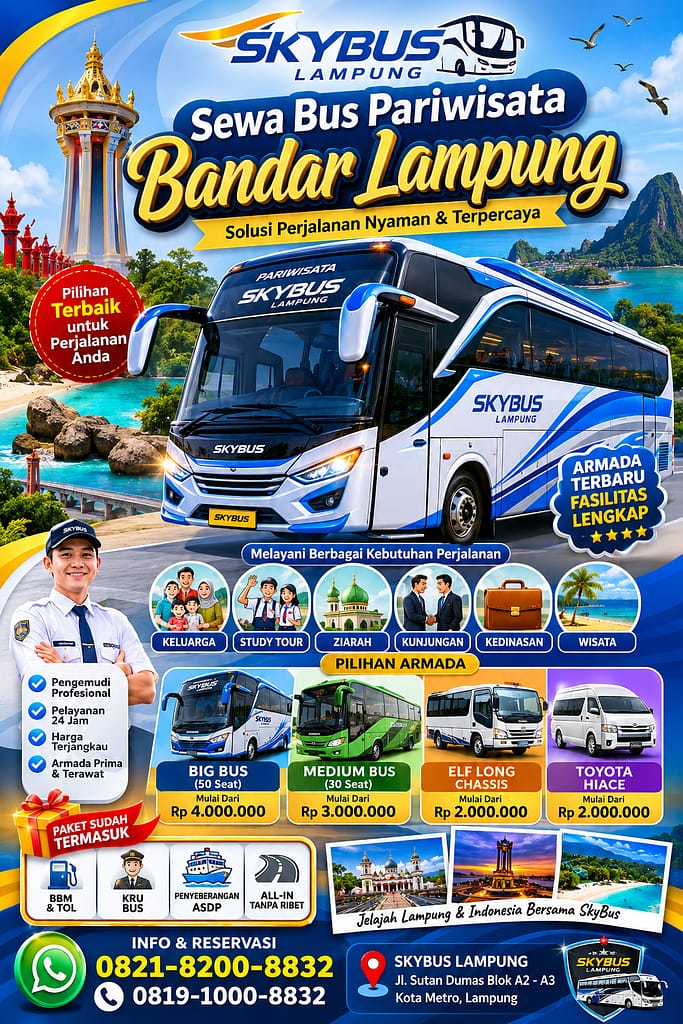 Sewa Bus Pariwisata Bandar Lampung