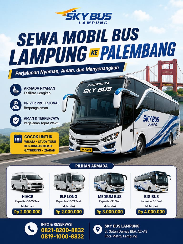 Sewa Bus Lampung Ke Palembang